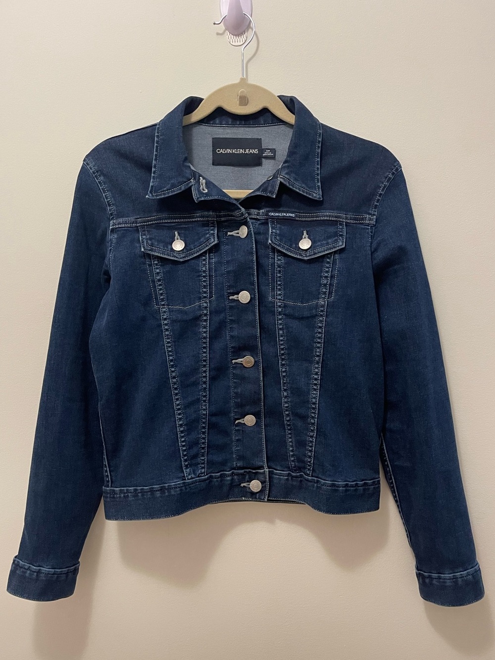 Calvin Klein Jeans Dark Blue Denim Trucker Jacket